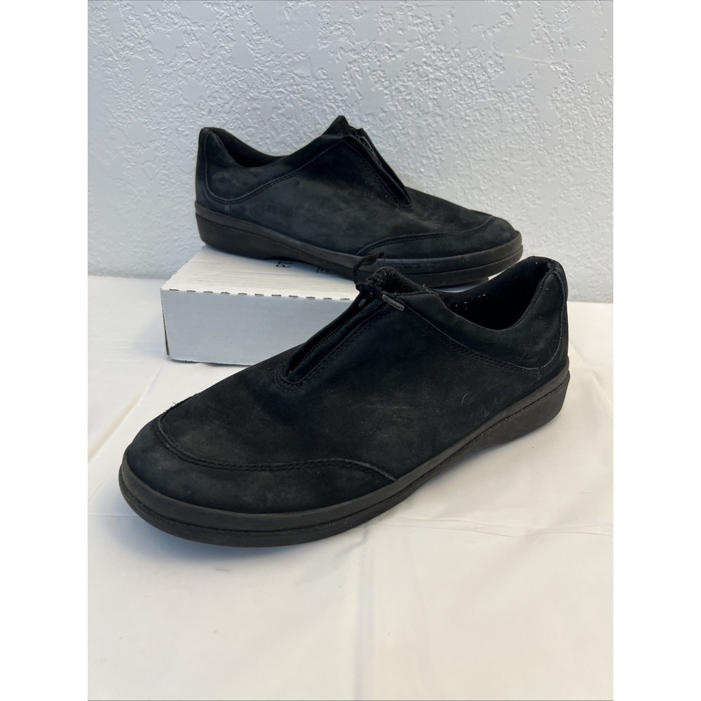 Easy Spirit Gentrys Suede Zip Top Closure Black Womens 11M Comfort Condition